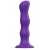 Фиолетовая насадка Strap-On-Me Dildo Geisha Balls size M - Strap-on-me - купить с доставкой в Оренбурге