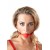 Силиконовый кляп-шар на чёрных ремешках Red Gag silicone - Orion - купить с доставкой в Оренбурге