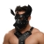 Черная кожаная маска «Собака» - Crazy Handmade - купить с доставкой в Оренбурге