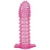 Гелевая розовая насадка с шипами - 12 см. - Toyfa Basic - в Оренбурге купить с доставкой