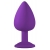 Большая фиолетовая анальная пробка Emotions Cutie Large с голубым кристаллом - 10 см. - Lola Games - купить с доставкой в Оренбурге