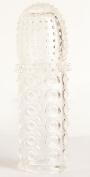 Прозрачная закрытая гелевая насадка - 13,5 см. - Toyfa Basic - в Оренбурге купить с доставкой