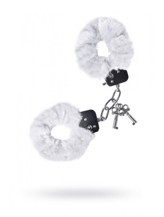 Наручники с белой меховой опушкой - ToyFa - купить с доставкой в Оренбурге