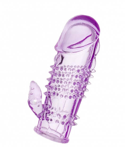 Фиолетовая насадка с коготком и шипами - 13 см. - Toyfa Basic - в Оренбурге купить с доставкой