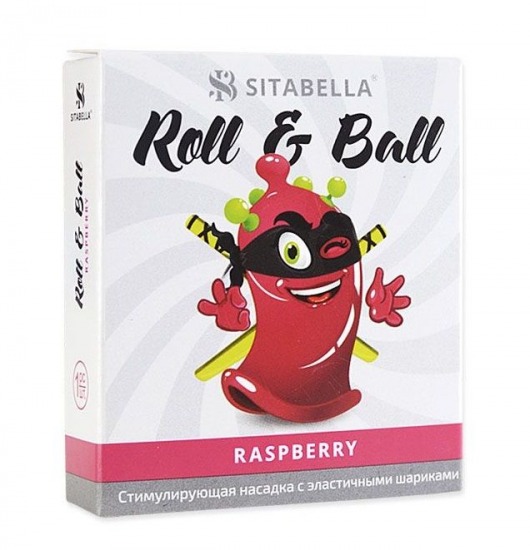 Стимулирующий презерватив-насадка Roll   Ball Raspberry - Sitabella - купить с доставкой в Оренбурге