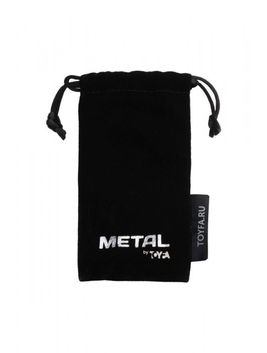 Серебристая коническая анальная пробка с красным кристаллом - 8 см. - ToyFa - купить с доставкой в Оренбурге