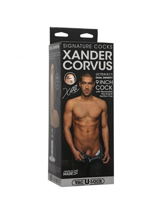Телесный фаллоимитатор Xander Corvus 9  ULTRASKYN Cock - 22,9 см. - Doc Johnson