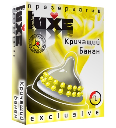 Презерватив LUXE  Exclusive  Кричащий банан  - 1 шт. - Luxe - купить с доставкой в Оренбурге