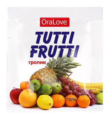 Пробник гель-смазки Tutti-frutti со вкусом тропических фруктов - 4 гр. - Биоритм - купить с доставкой в Оренбурге