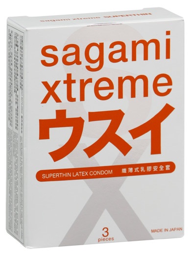 Ультратонкие презервативы Sagami Xtreme SUPERTHIN - 3 шт. - Sagami - купить с доставкой в Оренбурге