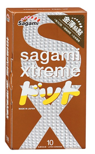 Презервативы Sagami Xtreme FEEL UP с точечной текстурой и линиями прилегания - 10 шт. - Sagami - купить с доставкой в Оренбурге