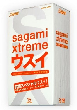 Ультратонкие презервативы Sagami Xtreme SUPERTHIN - 15 шт. - Sagami - купить с доставкой в Оренбурге