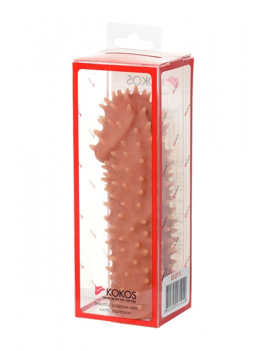 Телесная реалистичная насадка KOKOS Extreme Sleeve 07 с дополнительной стимуляцией - 12,7 см. - KOKOS - в Оренбурге купить с доставкой