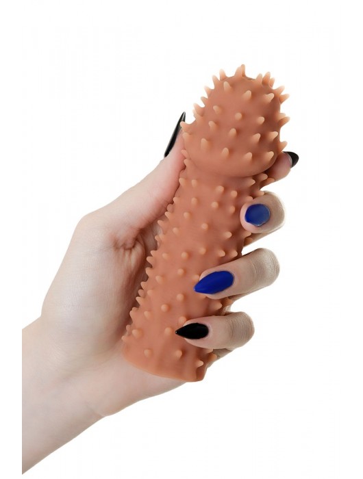 Телесная реалистичная насадка KOKOS Extreme Sleeve 07 с дополнительной стимуляцией - 12,7 см. - KOKOS - в Оренбурге купить с доставкой