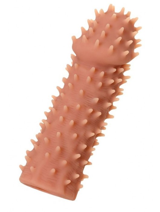 Телесная реалистичная насадка KOKOS Extreme Sleeve 07 с дополнительной стимуляцией - 12,7 см. - KOKOS - в Оренбурге купить с доставкой