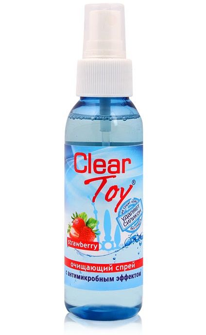 Очищающий спрей для игрушек CLEAR TOY Strawberry - 100 мл. - Биоритм - купить с доставкой в Оренбурге