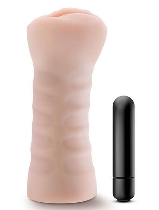 Телесный мастурбатор-вагина с вибропулей Ashley - Blush Novelties - в Оренбурге купить с доставкой