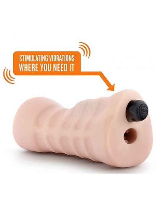 Телесный мастурбатор-вагина с вибропулей Ashley - Blush Novelties - в Оренбурге купить с доставкой