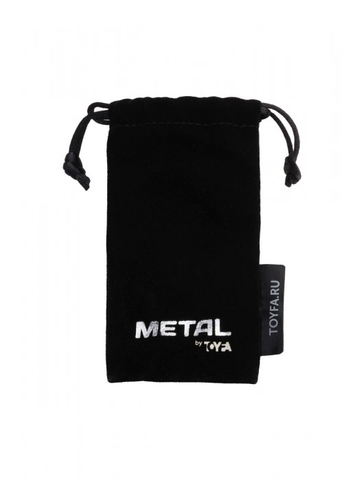 Серебристая конусовидная анальная пробка с фиолетовым кристаллом - 7 см. - ToyFa - купить с доставкой в Оренбурге