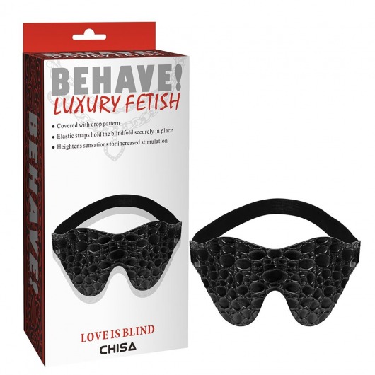 Черная маска на глаза Behave - Chisa - купить с доставкой в Оренбурге