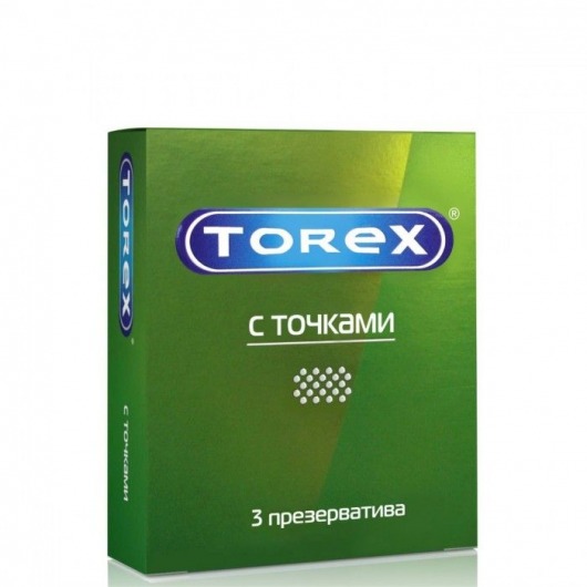 Текстурированные презервативы Torex  С точками  - 3 шт. - Torex - купить с доставкой в Оренбурге