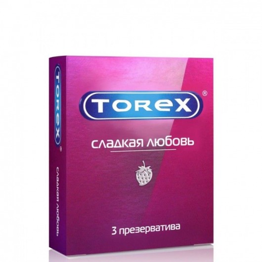 Презервативы Torex  Сладкая любовь  с ароматом клубники - 3 шт. - Torex - купить с доставкой в Оренбурге