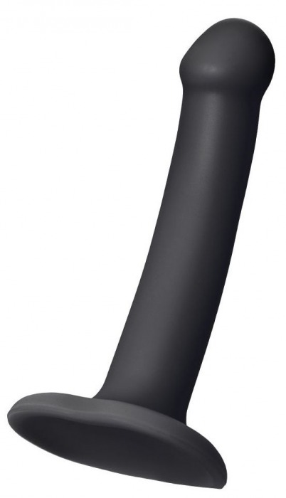 Черный фаллос на присоске Silicone Bendable Dildo S - 17 см. - Strap-on-me - купить с доставкой в Оренбурге