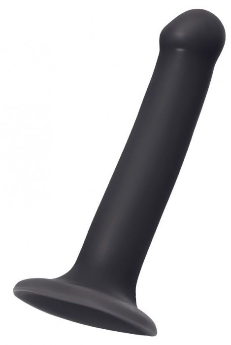 Черный фаллос на присоске Silicone Bendable Dildo M - 18 см. - Strap-on-me - купить с доставкой в Оренбурге