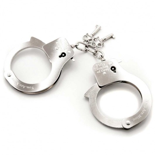 Металлические наручники Metal Handcuffs - Fifty Shades of Grey - купить с доставкой в Оренбурге