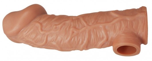 Телесная насадка на фаллос с фиксацией мошонки EXTREME SLEEVE - 15,6 см. - KOKOS - в Оренбурге купить с доставкой