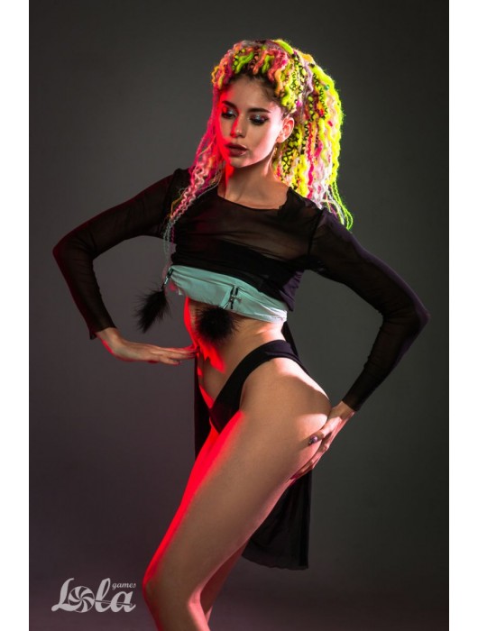 Зажимы на соски с черным пухом Euphoric - Lola Games - купить с доставкой в Оренбурге