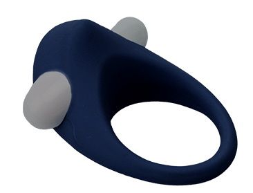 Гладкое синее эрекционное виброкольцо STIMU RING - Dream Toys - в Оренбурге купить с доставкой