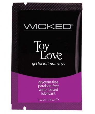 Лубрикант на водной основе для использования с игрушками WICKED Toy Love - 3 мл. - Wicked - купить с доставкой в Оренбурге