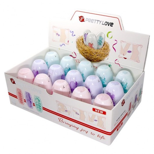 Набор из 15 мини-мастурбаторов Fantastic Egg Hard Boiled - Baile - в Оренбурге купить с доставкой