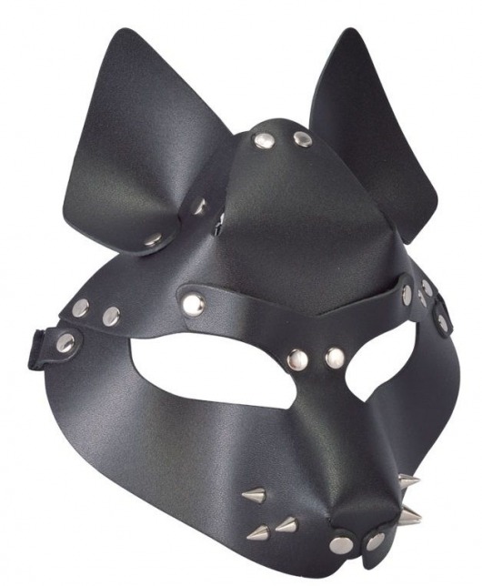 Черная маска Wolf с шипами - Sitabella - купить с доставкой в Оренбурге