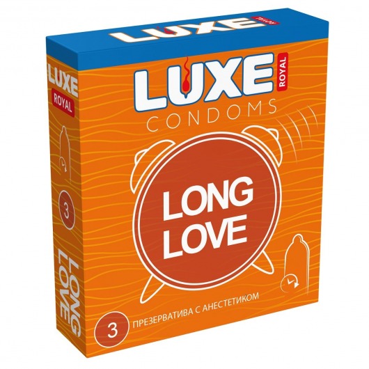 Презервативы с продлевающим эффектом LUXE Royal Long Love - 3 шт. - Luxe - купить с доставкой в Оренбурге