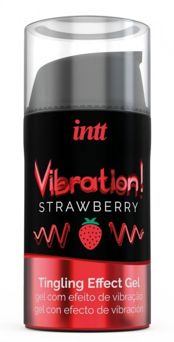 Жидкий интимный гель с эффектом вибрации Vibration! Strawberry - 15 мл. - INTT - купить с доставкой в Оренбурге