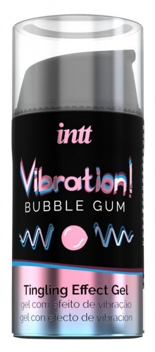 Жидкий интимный гель с эффектом вибрации Vibration! Bubble Gum - 15 мл. - INTT - купить с доставкой в Оренбурге