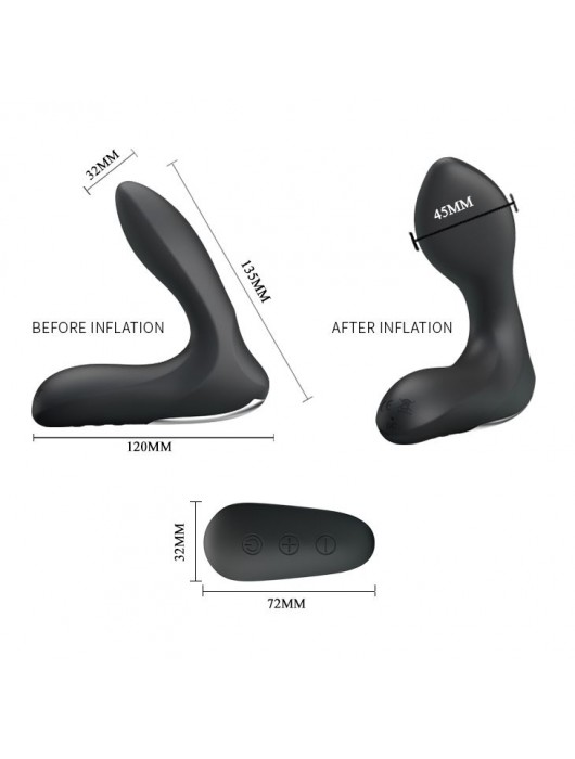 Массажер простаты Nasreddin с функцией расширения и пультом ДУ - 13,5 см. - Baile - в Оренбурге купить с доставкой