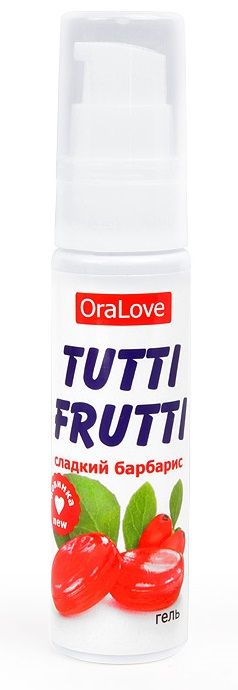 Гель-смазка Tutti-frutti со вкусом барбариса - 30 гр. - Биоритм - купить с доставкой в Оренбурге