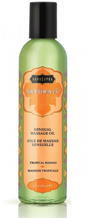 Массажное масло Naturals Tropical Mango с ароматом манго - 236 мл. - Kama Sutra - купить с доставкой в Оренбурге