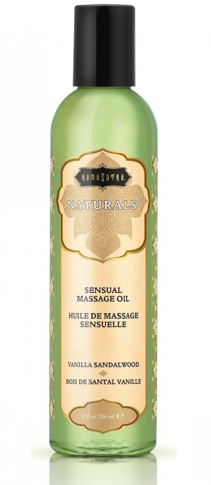 Массажное масло Naturals Vanilla Sandalwood с ароматом ванили и сандала - 236 мл. - Kama Sutra - купить с доставкой в Оренбурге