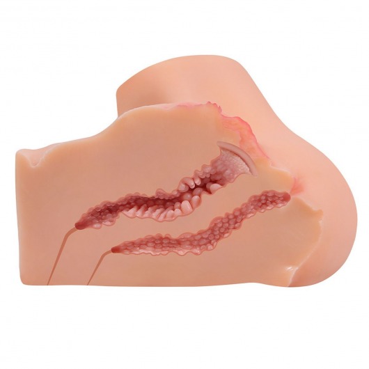 Телесный мастурбатор-полуторс ONAHOLE 01 с двумя любовными отверстиями - KOKOS - в Оренбурге купить с доставкой