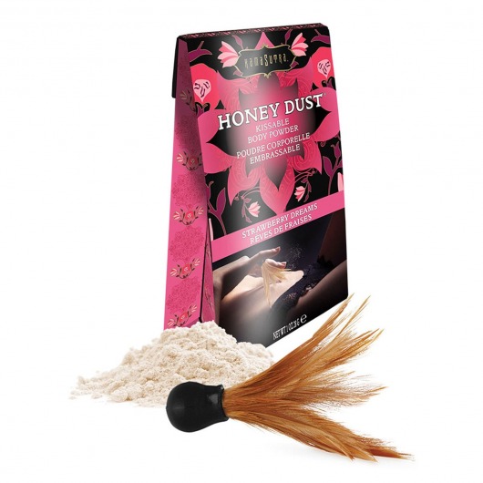 Пудра для тела Honey Dust Body Powder с ароматом клубники - 28 гр. - Kama Sutra - купить с доставкой в Оренбурге