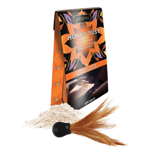 Пудра для тела Honey Dust Body Powder с ароматом манго - 28 гр. - Kama Sutra - купить с доставкой в Оренбурге