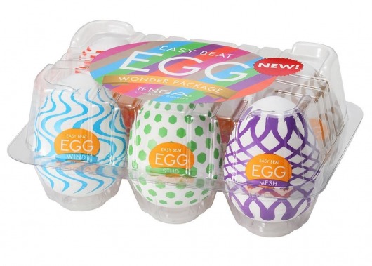 Набор из 6 мастурбаторов Tenga EGG IV с различным рельефом - Tenga - в Оренбурге купить с доставкой