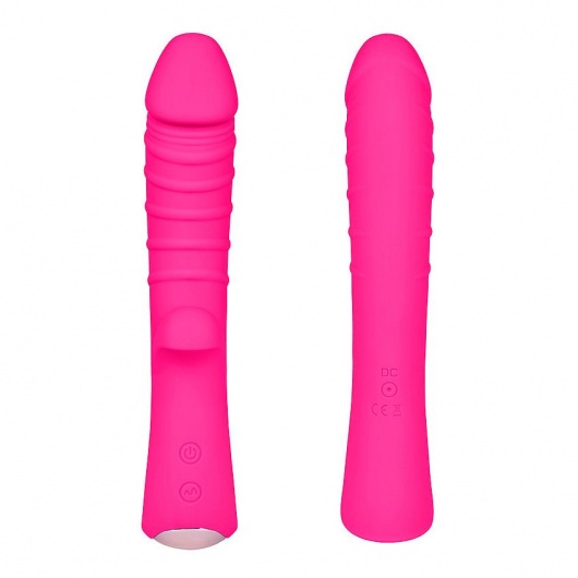 Ярко-розовый вибромассажер 5  Silicone Wild Passion - 19,1 см. - Erokay
