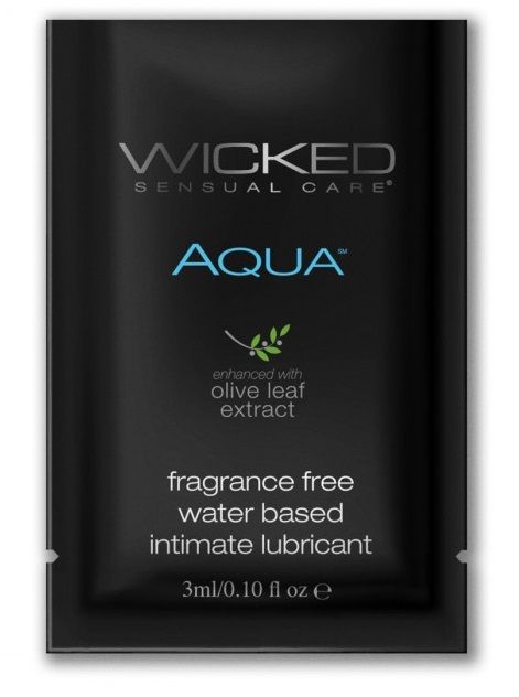 Легкий лубрикант на водной основе с алое Wicked Aqua - 3 мл. - Wicked - купить с доставкой в Оренбурге