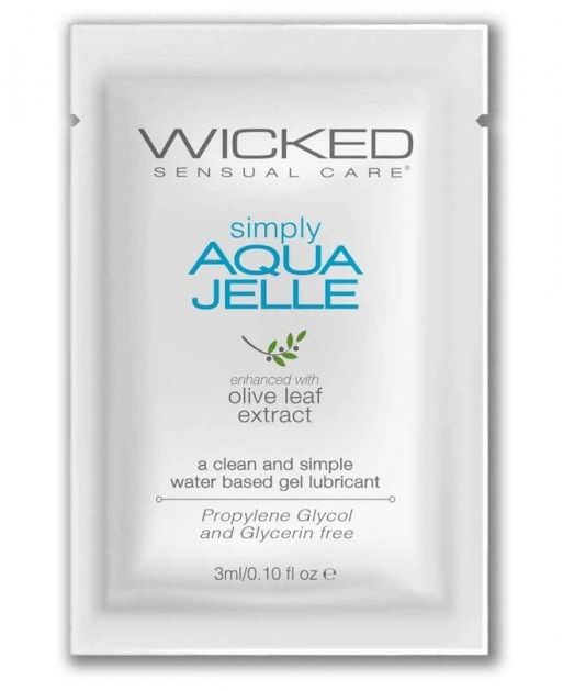 Гель-лубрикант Simply Aqua Jelle - 3 мл. - Wicked - купить с доставкой в Оренбурге