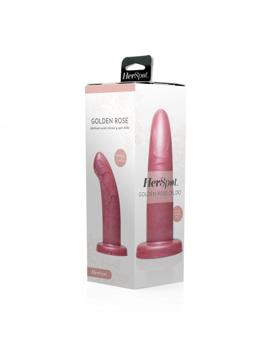 Розовый фаллоимитатор Golden Rose Dildo Small - 13,5 см. - Fleshlight